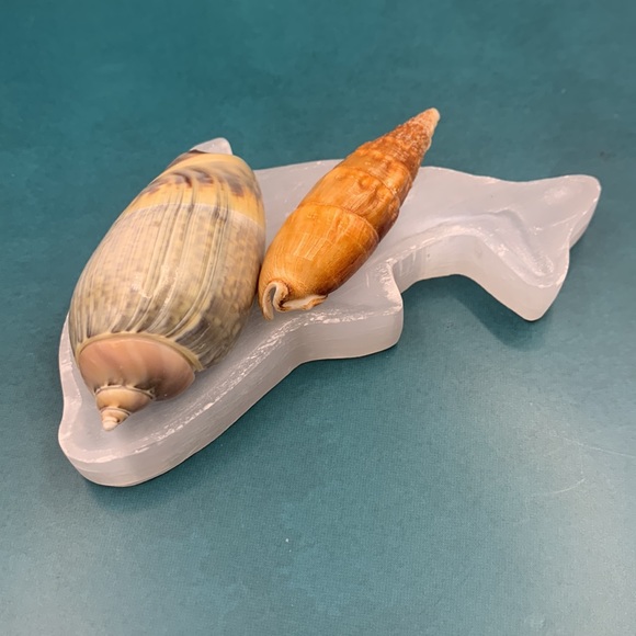 SALE!! Selenite dolphin bowl pendulum pagan cleanser - Picture 3 of 9